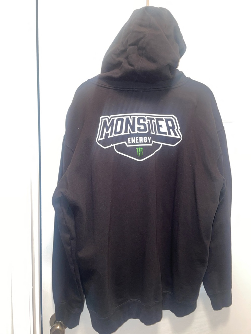 Brand New Monster Energy Black Zip Up Hoodie with Green Logo, Size XL - Picture 3 of 6